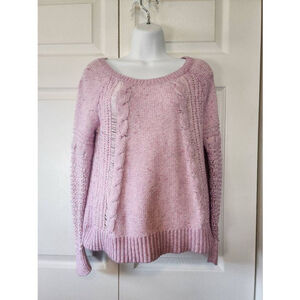American Eagle Outfitters Pink Fuzzy Sweater